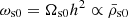 $ \omega_{\mathrm{s0}} = \Omega_{\mathrm{s0}} h^2 \propto \bar\rho_{\mathrm{s0}} $