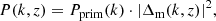 $$ \begin{aligned} P(k,z) = P_{\rm prim}(k) \cdot |\Delta _{\rm m}(k,z)|^2, \end{aligned} $$