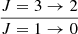 $ \frac{J=3\to2}{J=1\to0} $