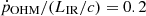 $ \dot{p}_{\mathrm{OHM}}/(L_{\mathrm{IR}}/c) = 0.2 $