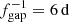 $ f_{\mathrm{gap}}^{-1} = 6\,\mathrm{d} $
