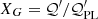 $ X_G=\mathcal{Q}^\prime/\mathcal{Q}^\prime_{\rm PL} $