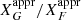 $ X_{G}^{\mathrm{appr}}/X_{F}^{\mathrm{appr}} $