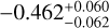 ${ - 0.462_{ - 0.062}^{ + 0.060}}$