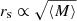 $ r_{\mathrm{s}} \propto \sqrt{\langle M\rangle} $