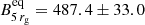 $ B^{\mathrm{eq}}_{5\,r_{\rm g}}=487.4\pm33.0 $