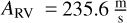 ${A_{{\rm{RV}}}} = 235.6{{\rm{m}} \over {\rm{s}}}$