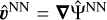$\[\hat{\boldsymbol{v}}^{\mathrm{NN}}=\boldsymbol{\nabla} \hat{\Psi}^{\mathrm{NN}}\]$