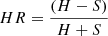 $ HR=\frac{(H-S)}{H+S} $