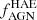 $ f_{\mathrm{AGN}}^{\mathrm{HAE}} $