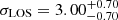 $ \sigma_{\mathrm{LOS}} =3.00^{+0.70}_{-0.70} $