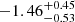 $ -1.46^{+0.45}_{-0.53} $