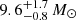 $ 9.6^{+1.7}_{-0.8}\,M_{\odot} $