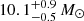 $ 10.1^{+0.9}_{-0.5}\,M_{\odot} $