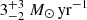 $ 3^{+3}_{-2}\ M_{\odot}\,\mathrm{yr}^{-1} $