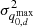 $ \sigma^{2}_{q^{\text{max}}_{0,d}} $