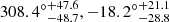 $ {308.4^\circ}_{-48.7}^{+47.6}, {-18.2^\circ}_{-28.8}^{+21.1} $