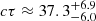 $ c\tau \approx 37.3_{-6.0}^{+6.9} $
