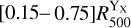 $\left[ {0.15 - 0.75} \right]R_{500}^{{{\rm{Y}}_{\rm{X}}}}$