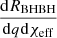 $ \frac{\mathrm{d}R_{\mathrm{BHBH}}}{\mathrm{d}q\mathrm{d} \chi_{\mathrm{eff}}} $