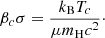 $$ \begin{aligned} \beta _c\sigma ={k_{\rm B} T_c\over \mu m_{\rm H} c^2}\cdot \end{aligned} $$