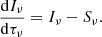 $$ \begin{aligned} \frac{\mathrm{d}I_\nu }{\mathrm{d}\tau _\nu } = I_\nu - S_\nu . \end{aligned} $$