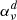 $ \alpha^d_\nu $