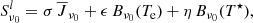 $$ \begin{aligned} S^l_{\nu _0} = \sigma \, \overline{J}_{\nu _0} + \epsilon \, B_{\nu _0} (T_{\rm e}) + \eta \, B_{\nu _0} (T^{\star }) , \end{aligned} $$