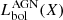 $ L_{\mathrm{bol}}^{\mathrm{AGN}}(X) $