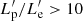 $ L^\prime_{\rm p}/L^\prime_{\rm e}>10 $