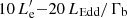 $ 10\,L^\prime_{\rm e}{-}20\,L_{\rm Edd}/\Gamma_{\rm b} $