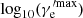 $ \log_{10}(\gamma_{\mathrm{e}}^{\prime\mathrm{max}}) $