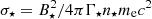 $ \sigma_{\star}=B^2_{\star}/4\pi \Gamma_\star n_{\star} m_{\rm e} c^{2} $