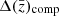 $ \Delta (\bar{z})_{\mathrm{comp}} $