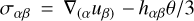 $\[\sigma_{\alpha \beta}=\nabla_{(\alpha} u_{\beta)}-h_{\alpha \beta} \theta / 3\]$