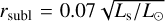 $h = {h_{\rm{c}}}{\left( {{r \over {{R_{\rm{c}}}}}} \right)^\psi },$