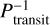 $P_{{\rm{transit}}}^{ - 1}$