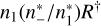 ${n_1}\left( {n_ - ^*/n_1^*} \right){R^\dag }$