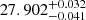 $ 27.902^{+0.032}_{-0.041} $