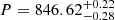 $ P=846.62^{+0.22}_{-0.28} $