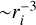${ \sim r_i^3}$