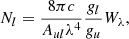 $$ \begin{aligned} N_l = \frac{8 \pi c }{A_{ul} \lambda ^4} \frac{g_l}{g_u} W_\lambda , \end{aligned} $$