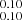 $ ^{0.10}_{0.10} $