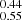 $ ^{0.44}_{0.55} $