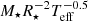 $ M_\star R_\star^{-2} T_{\mathrm{eff}}^{-0.5} $