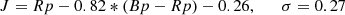 $$ \begin{aligned} J = Rp - 0.82*(Bp-Rp) - 0.26, ~~~~~~\sigma =0.27 \end{aligned} $$