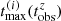 $ t_{\mathrm{max}}^{(i)}(t_{\mathrm{obs}}^z) $