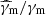 $ \widehat{\gamma}_{\mathrm{m}}/\gamma_{\mathrm{m}} $
