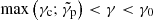 $ \max{\left(\gamma_{\mathrm{c}};\tilde{\gamma}_{\mathrm{p}}\right)} < \gamma < \gamma_0 $