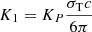 $ K_1=K_P \frac{\sigma_{\mathrm{T}}c}{6\pi} $